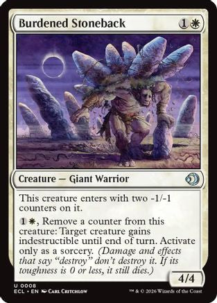 Burdened Stoneback  [Lorwyn Eclipsed] Foil