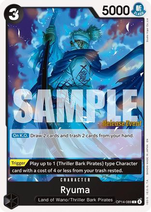 Ryuma (OP14-089) - [The Azure Sea's Seven Release Event Cards]
