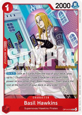 Basil Hawkins (OP14-010) - [The Azure Sea's Seven Release Event Cards]