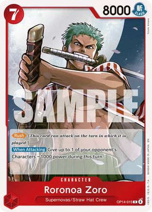 Roronoa Zoro - OP14-015 (OP14-015) - [The Azure Sea's Seven] Foil