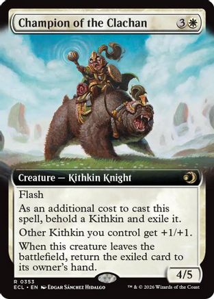 Champion of the Clachan (Extended Art)  [Lorwyn Eclipsed] Foil