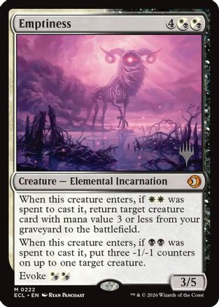 Emptiness  [Promo Pack: Lorwyn Eclipsed] Foil