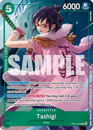 Tashigi (Dash Pack) (OP14-029) - [The Azure Sea's Seven] Foil