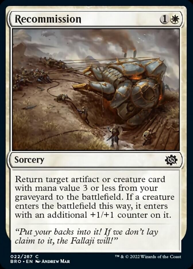 Recommission [The Brothers' War] Foil