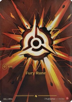 Fury Rune (Alternate Art) (R01a) - Riftbound - [Spiritforged] Foil