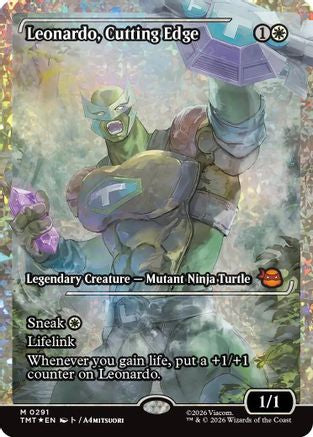 Leonardo, Cutting Edge (Showcase) (Fracture Foil)  [Teenage Mutant Ninja Turtles] Foil