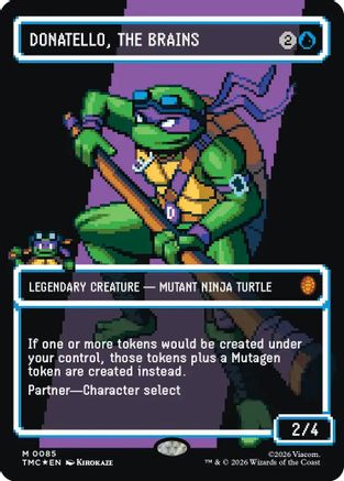 Donatello, the Brains (0085) (Borderless) (Surge Foil)  [Commander: Teenage Mutant Ninja Turtles] Foil