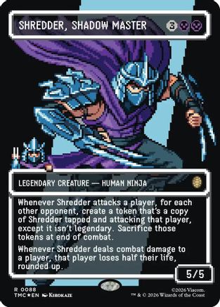 Shredder, Shadow Master (Borderless) (Surge Foil)  [Commander: Teenage Mutant Ninja Turtles] Foil
