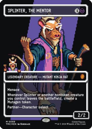 Splinter, the Mentor (0089) (Borderless) (Surge Foil)  [Commander: Teenage Mutant Ninja Turtles] Foil