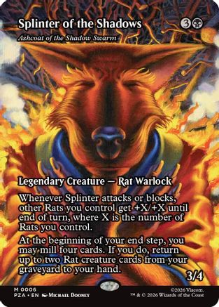 Splinter of the Shadows - Ashcoat of the Shadow Swarm (Borderless)  [Teenage Mutant Ninja Turtles Eternal-Legal]