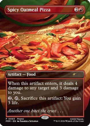 Spicy Oatmeal Pizza (Borderless)  [Unique and Miscellaneous Promos] Foil