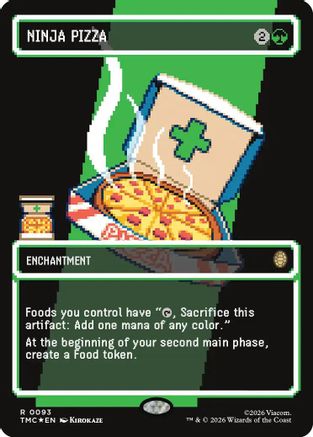 Ninja Pizza (Borderless) (Surge Foil)  [Commander: Teenage Mutant Ninja Turtles] Foil
