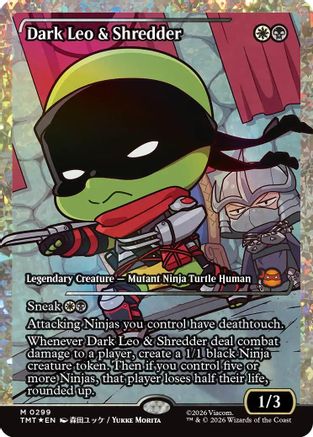 Dark Leo & Shredder (Showcase) (Fracture Foil)  [Teenage Mutant Ninja Turtles] Foil