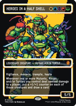 Heroes in a Half Shell (0096) (Borderless) (Surge Foil)  [Commander: Teenage Mutant Ninja Turtles] Foil