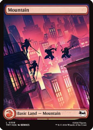 Mountain (0308) (Surge Foil)  [Teenage Mutant Ninja Turtles] Foil