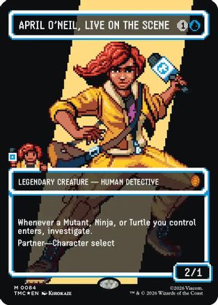 April O'Neil, Live on the Scene (Borderless) (Surge Foil)  [Commander: Teenage Mutant Ninja Turtles] Foil