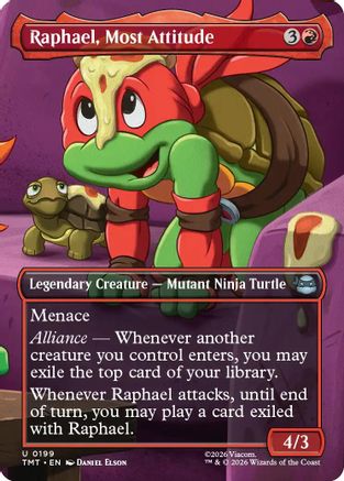 Raphael, Most Attitude (Borderless)  [Teenage Mutant Ninja Turtles] Foil