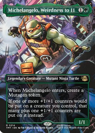 Michelangelo, Weirdness to 11 (Borderless)  [Teenage Mutant Ninja Turtles] Foil