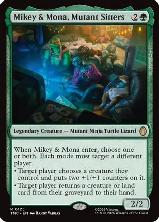 Mikey & Mona, Mutant Sitters  [Commander: Teenage Mutant Ninja Turtles]