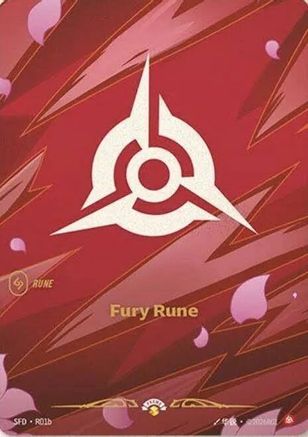 Fury Rune (R01b) (R01b) - Riftbound - [Riftbound Organized Play Promotional Cards] Foil