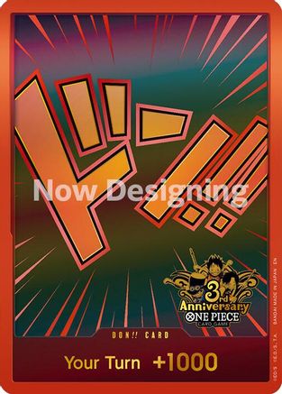 DON!! Card (Japanese Version 3rd Anniversary Set) - [One Piece Promotion Cards] Foil