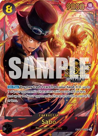 Sabo (Japanese Version 3rd Anniversary Set) (OP07-118) - [One Piece Promotion Cards] Foil