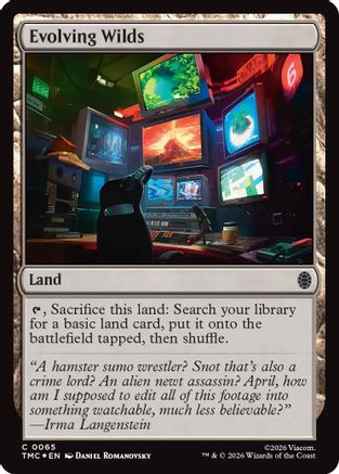 Evolving Wilds (Surge Foil)  [Commander: Teenage Mutant Ninja Turtles] Foil