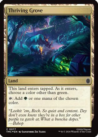 Thriving Grove (Surge Foil)  [Commander: Teenage Mutant Ninja Turtles] Foil