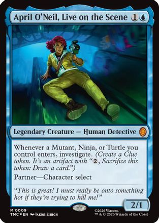 April O'Neil, Live on the Scene (Surge Foil)  [Commander: Teenage Mutant Ninja Turtles] Foil