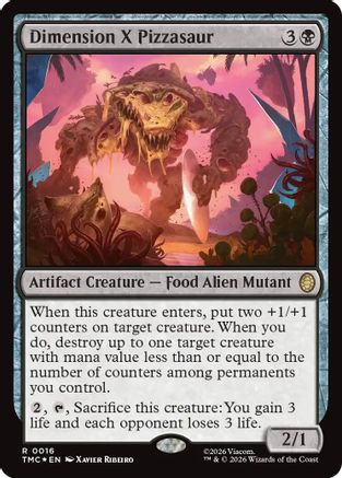 Dimension X Pizzasaur (Surge Foil)  [Commander: Teenage Mutant Ninja Turtles] Foil
