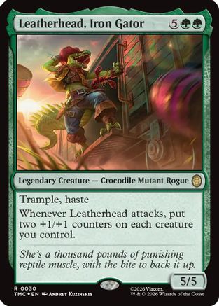 Leatherhead, Iron Gator (Surge Foil)  [Commander: Teenage Mutant Ninja Turtles] Foil