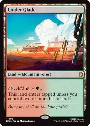 Cinder Glade (Surge Foil)  [Commander: Teenage Mutant Ninja Turtles] Foil