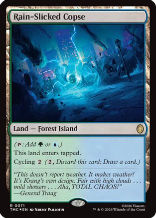 Rain-Slicked Copse (Surge Foil)  [Commander: Teenage Mutant Ninja Turtles] Foil