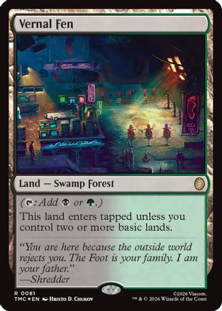Vernal Fen (Surge Foil)  [Commander: Teenage Mutant Ninja Turtles] Foil