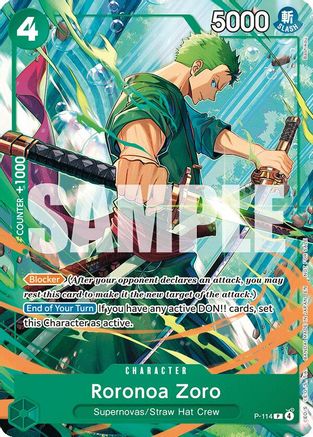 Roronoa Zoro (114) (P-114) - [One Piece Promotion Cards] Foil
