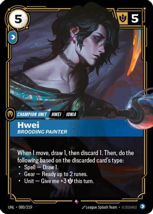 Hwei - Brooding Painter (080/219) - Riftbound - [Unleashed] Foil