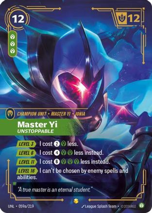 Master Yi - Unstoppable (Alternate Art) (059a/219) - Riftbound - [Unleashed] Foil