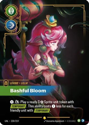 Lillia - Bashful Bloom (Overnumbered) (230/219) - Riftbound - [Unleashed] Foil