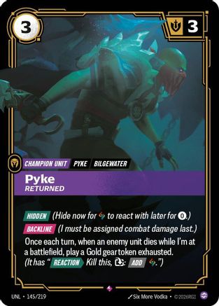 Pyke - Returned (145/219) - Riftbound - [Unleashed] Foil