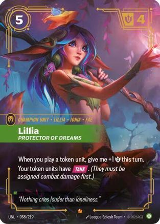 Lillia - Protector of Dreams (058/219) - Riftbound - [Unleashed] Foil