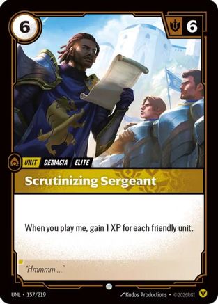 Scrutinizing Sergeant (157/219) - Riftbound - [Unleashed]