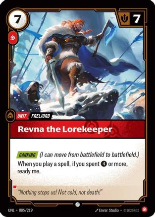 Revna the Lorekeeper (005/219) - Riftbound - [Unleashed] Foil