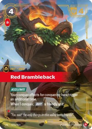 Red Brambleback (Alternate Art) (029a/219) - Riftbound - [Unleashed] Foil