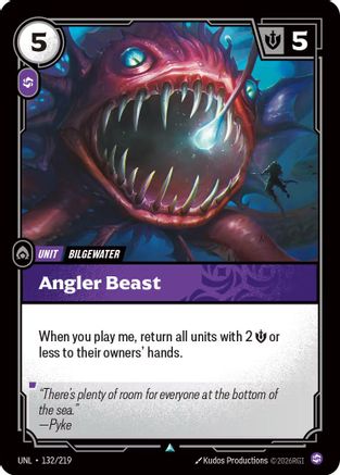 Angler Beast (132/219) - Riftbound - [Unleashed] Foil