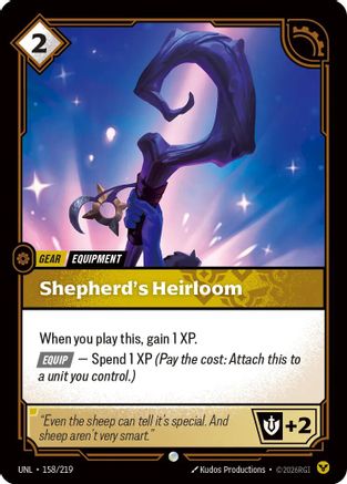 Shepherd's Heirloom (158/219) - Riftbound - [Unleashed] Foil