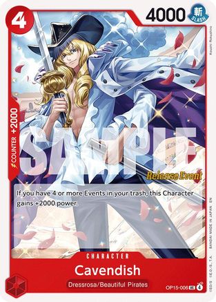 Cavendish (OP15-006) - [Adventure on Kami's Island Release Event Cards]