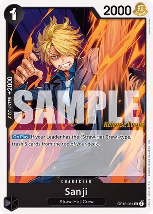 Sanji (OP15-081) (OP15-081) - [Adventure on Kami's Island Release Event Cards]