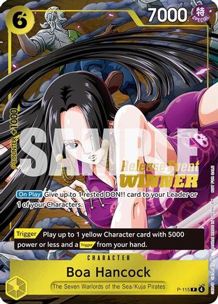 Boa Hancock (OP15 Release Event Winner) (P-115) - [One Piece Promotion Cards] Foil