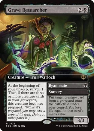 Grave Researcher (Extended Art)  [Secrets of Strixhaven] Foil