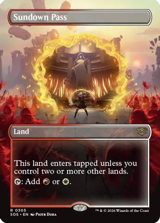 Sundown Pass (Borderless)  [Secrets of Strixhaven] Foil
